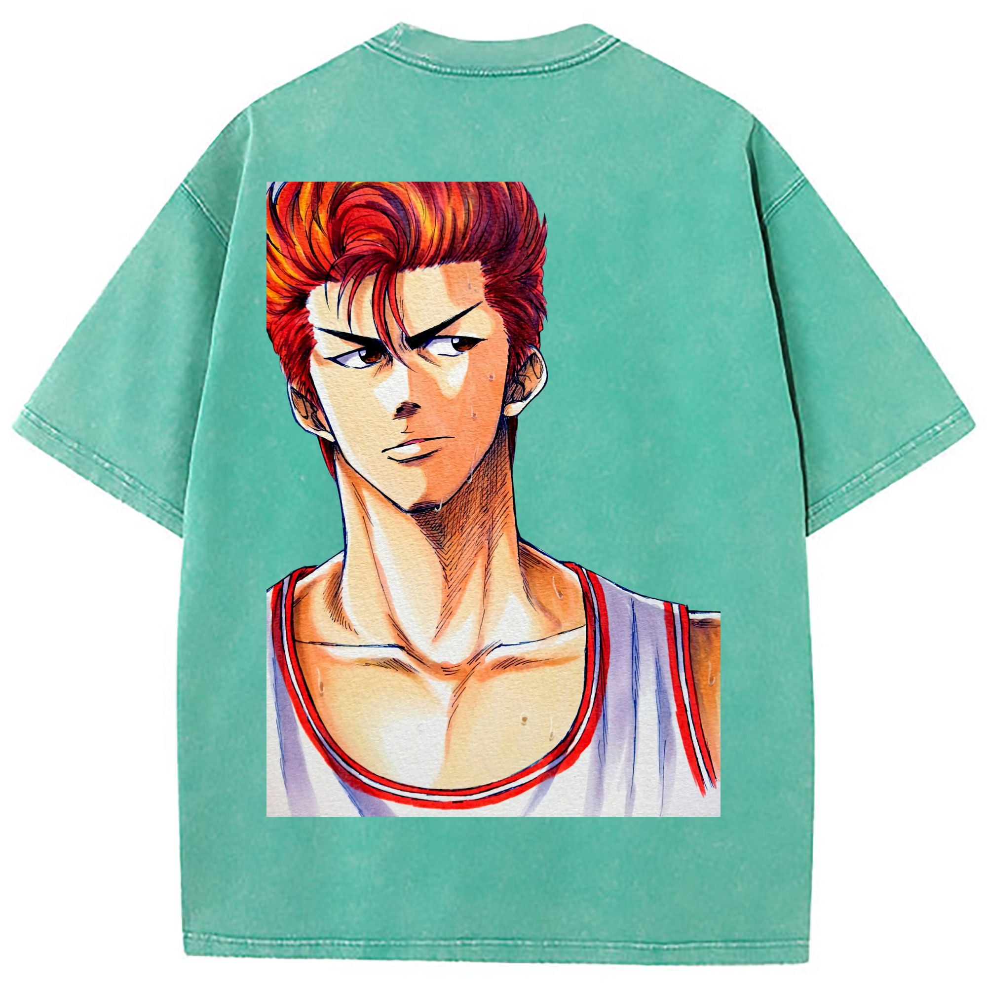 （画像用） SLAM DUNK／スラムダンク 綿100% ヴィンテージ風 半袖Tシャツ（背面プリント）